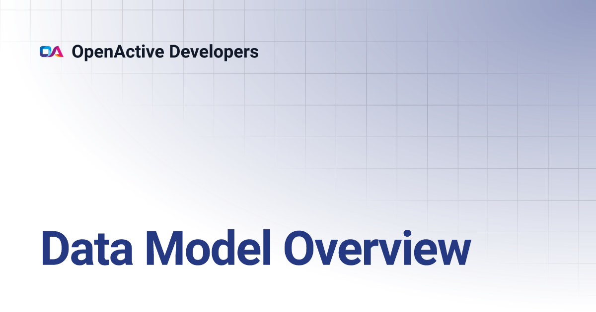Data Model Overview | OpenActive Developers
